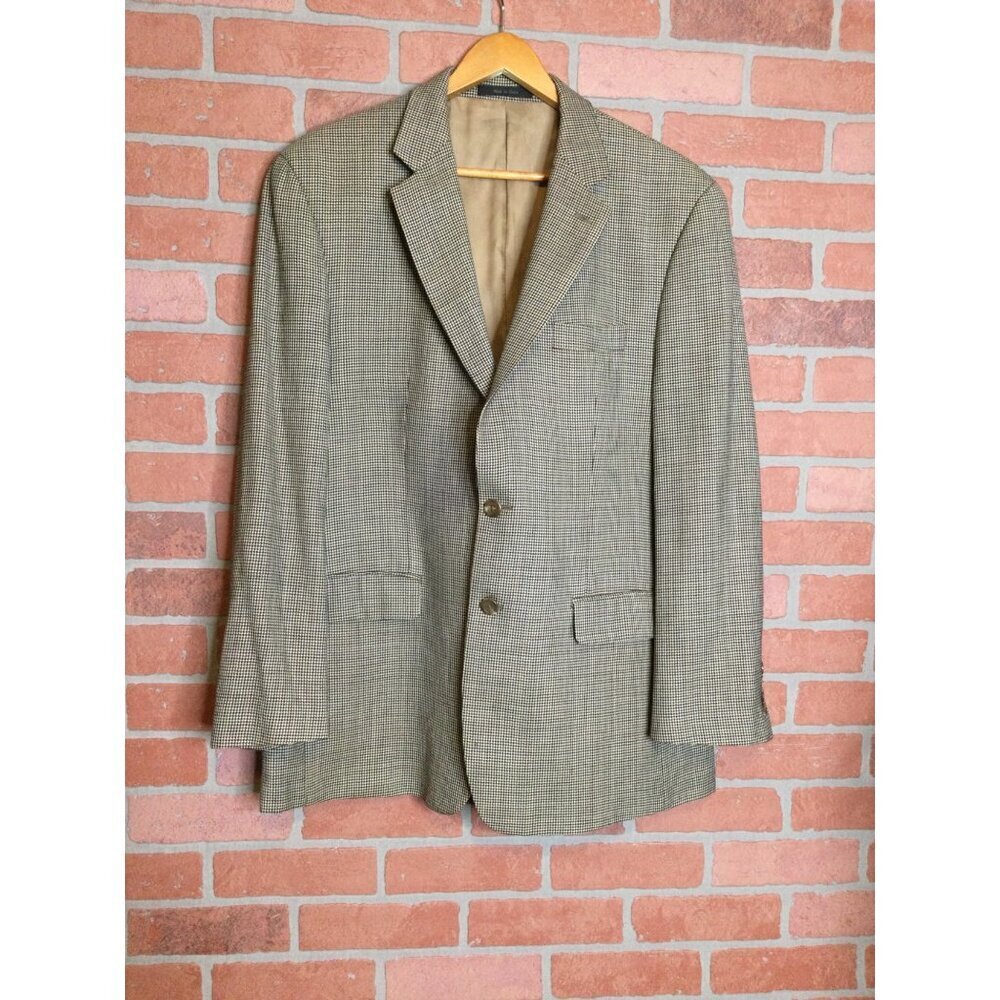 Lauren Ralph Lauren Mens Houndstooth Wool Blazer Jacket Size 42R